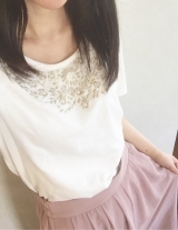 口コミ記事「【ルームジャーニー】コットン100%♡フラワー刺繍Tシャツ♡」の画像
