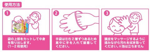 口コミ：【拭くだけでサッパリ！】魔法の手袋 シャンプー手袋の画像（3枚目）