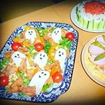 去年のハロウィンの食卓。今年菜どんなお料理作ろうかなぁ～. #ハロウィン#ハロウィンレシピ#記念の食卓#勝手にルノーブル40周年祭り#moniplaのInstagram画像