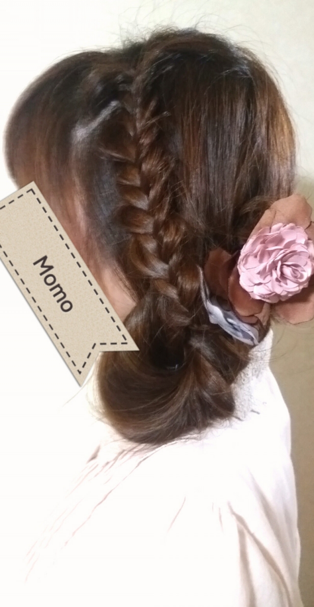 口コミ：ヘアアレンジ×お花ヘアクリップの画像（7枚目）