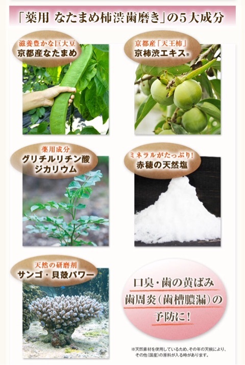 口コミ：薬用なたまめ柿渋歯磨き 京都やまちやの画像（2枚目）