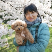 「桜の季節に愛犬と♪」【ペットの贅沢水素水】わんちゃんとのベストツーショットください！！の投稿画像