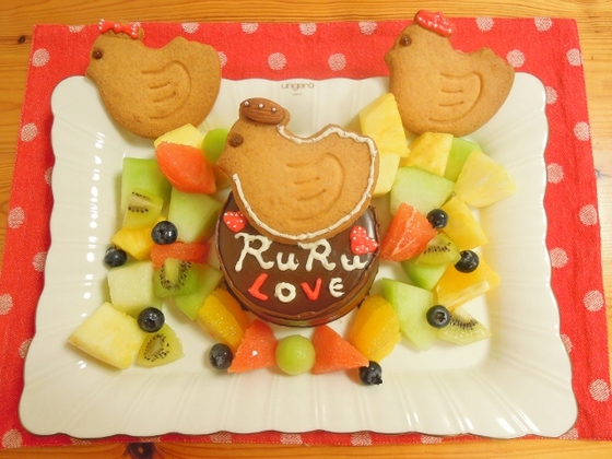 口コミ：モニプラ☆共立食品『デコペン３色セット』で手作りケーキ＆ルル２歳の誕生日おめでとう！の画像（4枚目）