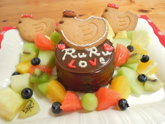 口コミ：モニプラ☆共立食品『デコペン３色セット』で手作りケーキ＆ルル２歳の誕生日おめでとう！の画像（5枚目）
