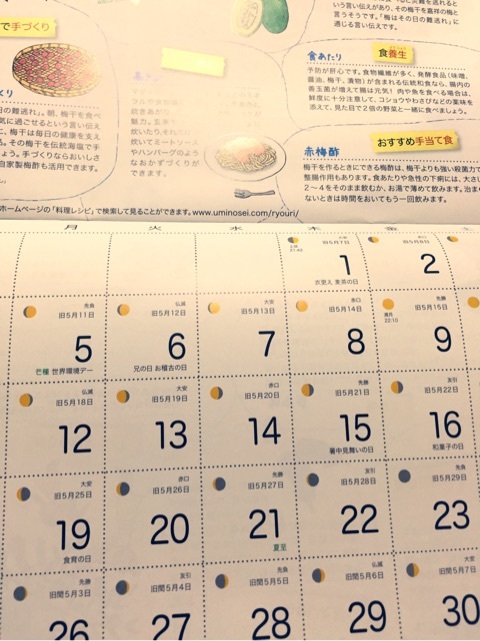 口コミ：海の精オリジナル食育カレンダー☆の画像（3枚目）