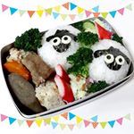 ひつじのショーンキャラ弁作ってみた😊ごはんの部分だけ食べて、ちっちゃなショーンになる〜って楽しそうに食べてた😊#ひつじのショーン弁当 #ひつじのショーンキャラ弁 #moniplaのInstagram画像
