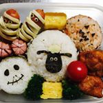 ひつじのショーンハロウィン仕様のお弁当♥️明日旦那に持たせます୧(๑ ⁼̴̀ᐜ⁼̴́๑)૭#ひつじのショーン弁当 #ひつじのショーンキャラ弁 #moniplaのInstagram画像