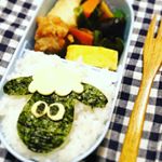 初めてのキャラ弁🐑難しい〜😅#ひつじのショーン弁当 #ひつじのショーンキャラ弁#moniplaのInstagram画像