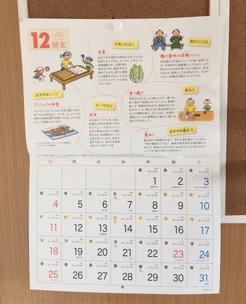 口コミ：日本の文化と食を知ろう！2017年 伝統食育暦 カレンダーの画像（2枚目）