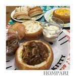 ♡メリークリスマス♡ ・今日はホムパリさんのブレッドボール＆スープ＆デザートミックスでディナーにしました♡ ・クリスマスパーティにぴったりの見た目と量♡ ・今回は、#あめ色玉ね…のInstagram画像
