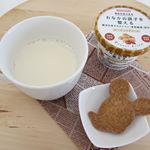 本日は休憩時間に #ピーナッツクリーム を温めたミルクに溶かして飲みました♥あたたかくてホッとする甘さです。手作りクッキーにも塗って食べました♪このところ毎日お腹の調子が良いです(‘-^ )b…のInstagram画像
