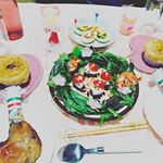 ピンクを基調に暖かみのある食卓にしたいです(^^) 家族団欒のだいじなひととき！#勝手にルノーブル40周年祭り #想いを伝えるピンクの食卓 #どんなときも賢者と #ルフォンゴハ…のInstagram画像