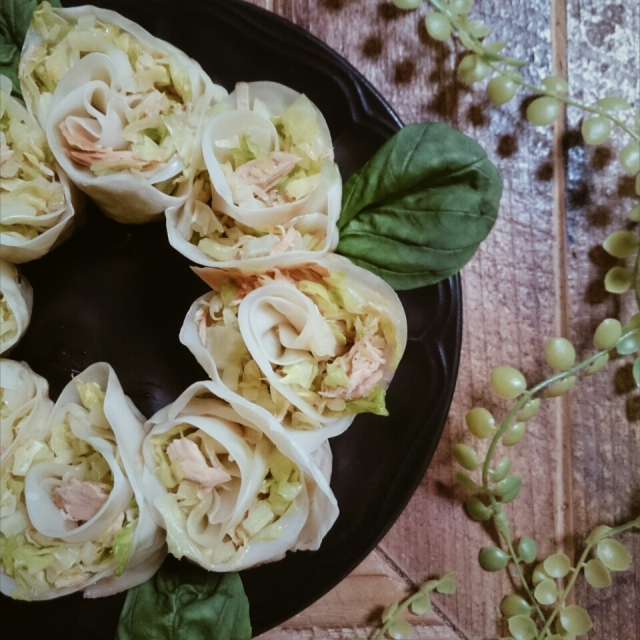 口コミ：【うちごはん】普通に包むより簡単&おしゃれ？！ツナときゃべつの薔薇餃子の画像（4枚目）