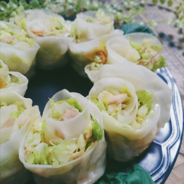 口コミ：【うちごはん】普通に包むより簡単&おしゃれ？！ツナときゃべつの薔薇餃子の画像（7枚目）