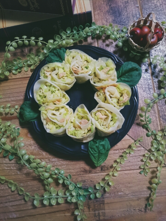 口コミ：【うちごはん】普通に包むより簡単&おしゃれ？！ツナときゃべつの薔薇餃子の画像（8枚目）