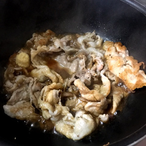 口コミ：
  豚の生姜焼き、すき焼き風鍋て豚肉食べ比べ@ふるさと納税、宮崎県都城市、ランチ弁当
の画像（4枚目）