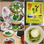 醤油のモニターしました！ひな祭りな晩ごはんはアサムラサキのかき醤油を使って、手巻き寿司とふわふわ鶏団子と芹のお吸物、菜の花のお浸し作りました🎎かき醤油って初めて使いましたけど、コクあって使いや…のInstagram画像