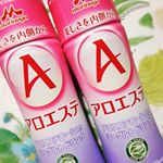 アロエステヨーグルトドリンクアロエヨーグルトのような味でさらりと飲めてとても美味しい😋体の内側から乾燥対策しているよ💕のInstagram画像