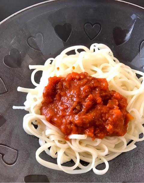 口コミ：
  具沢山ソースで簡単トースト、冷やし中華風？！豆乳麺＠ボロネーゼソース、ポポラマーマ
の画像（4枚目）