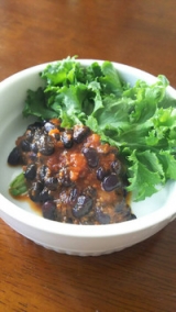 口コミ記事「きのうのおつまみボロネーゼソースで黒ささげ豆煮込み」の画像
