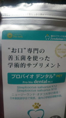 口コミ：
  サプリで歯石ケア！？世界特許口腔菌で愛犬のデンタルケアー
の画像（1枚目）