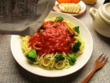 口コミ：ポポラマーマの『生スパゲティ＆トマトソース』にひと手間でこれまた美味しい！の画像（3枚目）
