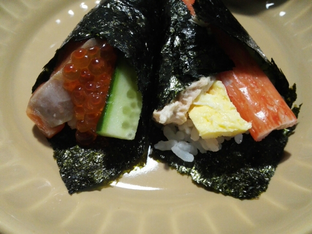 口コミ：手巻き寿司がラクラクにできちゃう海苔♡の画像（4枚目）