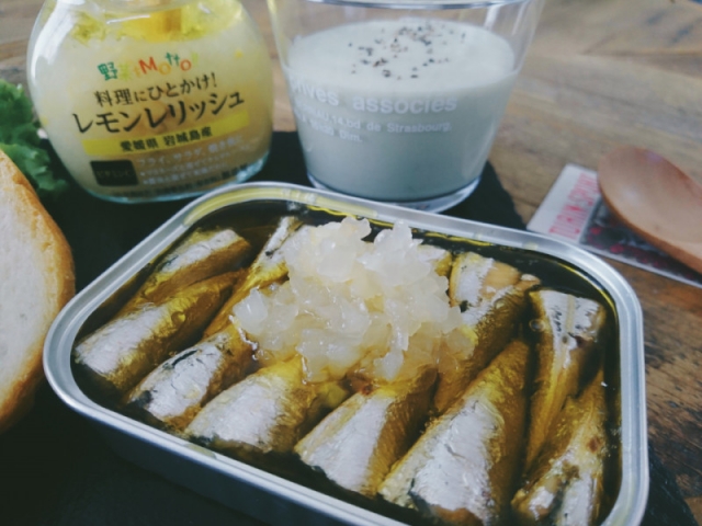 口コミ：【うちカフェ】モンマルシェのレモンレリッシュ&オイルサーディンで簡単ランチ♪の画像（6枚目）