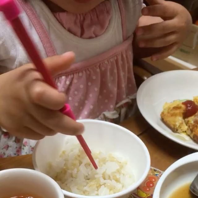 口コミ投稿：ののじ箸、普通に使って食べれている！(´⊙ω⊙`)#ののじ #ちゃんと箸 #トレーニング箸 …