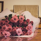 誕生日に夫にもらった薔薇の花束