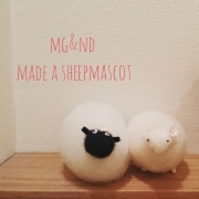 羊の毛で作った羊さん、