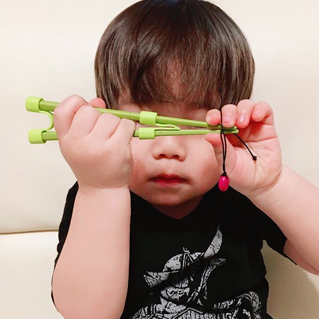 口コミ投稿：.ののじ はじめてのちゃんと箸を使用してみました💗.次男が3歳になり、6歳の長男の使…