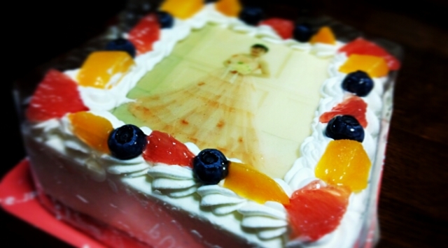 口コミ：●【モニター】写真ケーキでお祝いする記念日♪　株式会社FRASHPARA・Cake.jp様の画像（2枚目）