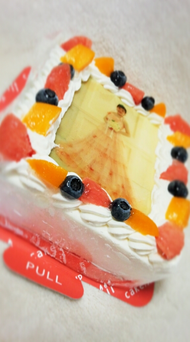 口コミ：●【モニター】写真ケーキでお祝いする記念日♪　株式会社FRASHPARA・Cake.jp様の画像（1枚目）