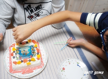 口コミ：●モニプラ●子供たちの写真入りの誕生日ケーキでお祝い♪の画像（8枚目）