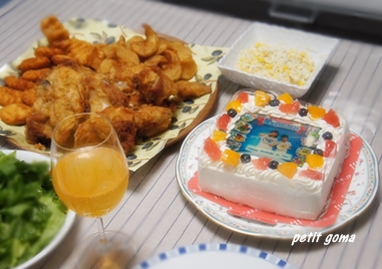 口コミ：●モニプラ●子供たちの写真入りの誕生日ケーキでお祝い♪の画像（7枚目）