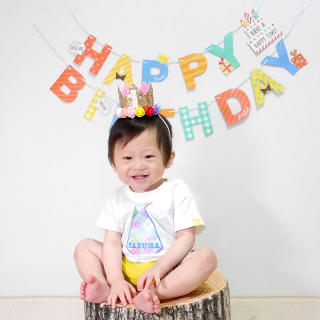 口コミ：1歳のお誕生日は写真ケーキでお祝い♡の画像（1枚目）