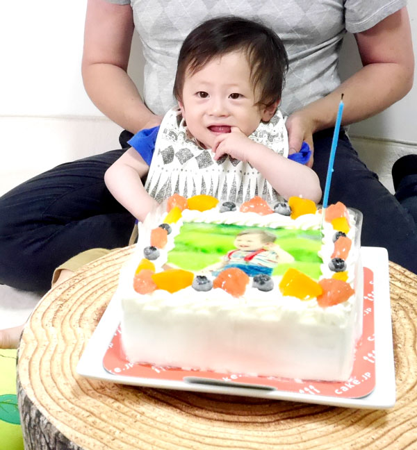 口コミ：1歳のお誕生日は写真ケーキでお祝い♡の画像（6枚目）