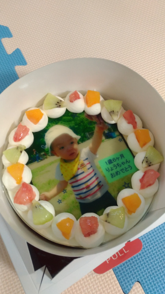 口コミ：1歳半のお祝いケーキ♡の画像（2枚目）