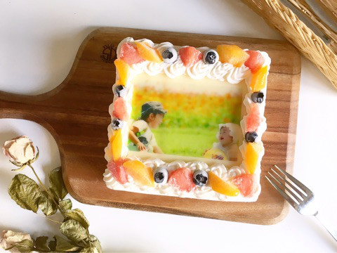 口コミ：
  cake.jpさんの写真ケーキ♡
の画像（1枚目）