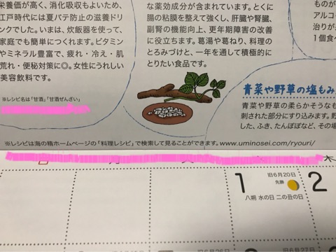 口コミ：来年のカレンダーはちょっと素敵♪の画像（6枚目）