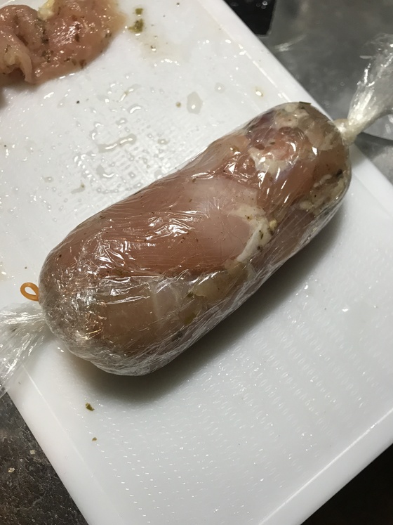 口コミ：あご入り本物素材だしで 鶏ハムの昆布締めの画像（6枚目）