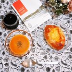 .ピエトロさん(@pietro_19801209)からのプレゼント【オマール海老のビスクスープ】を朝食にいただきました。湯煎するだけでこの味がおうちで楽しめるのはうれしい！#iitta…のInstagram画像
