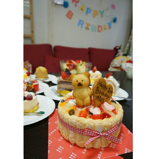 口コミ：1歳お誕生会のケーキ☆の画像（1枚目）