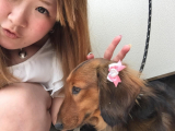 「愛犬と\( ˆoˆ )/♡」の画像（1枚目）