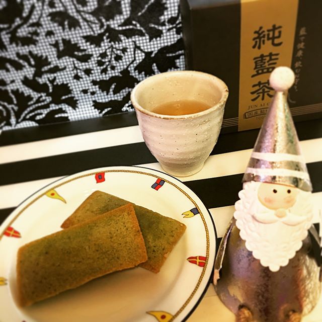 口コミ投稿：Today's sweets.おうちカフェ🏠.純藍株式会社さんから、純藍茶を頂いたので、純藍茶と…
