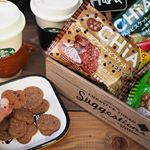 #大塚食品 さまより#チアシードビスケット をモニター#プレゼント して頂きました🍪💕・#新発売 の#チョコチップ 🍫#ココナッツ 、#カカオ 、#抹茶 の4種類で、プチプチ食感の#チアシ…のInstagram画像