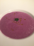 紫芋の温かいスープ