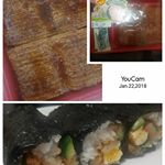 うな次郎で恵方巻作ってみました✨　かなりいい味でてました❗　ふっくらしててタレつけなくてもしっかり味がついてました♥ちらし寿司も作ってみたいと思います✨#うな次郎で恵方巻 #うな次郎 …のInstagram画像