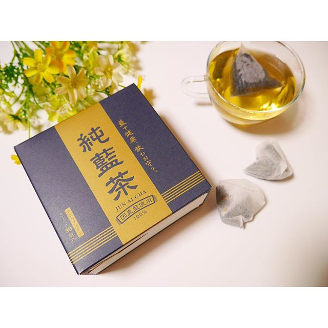 口コミ投稿：こんにちは♡純藍株式会社 様から純藍茶を頂きました！純藍茶とは国産タデ藍の葉と茎…